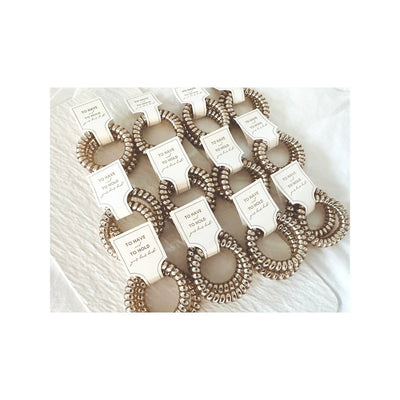 Champagne Gold Coil Hair Ties