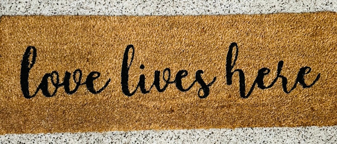 Love Lives Here doormat