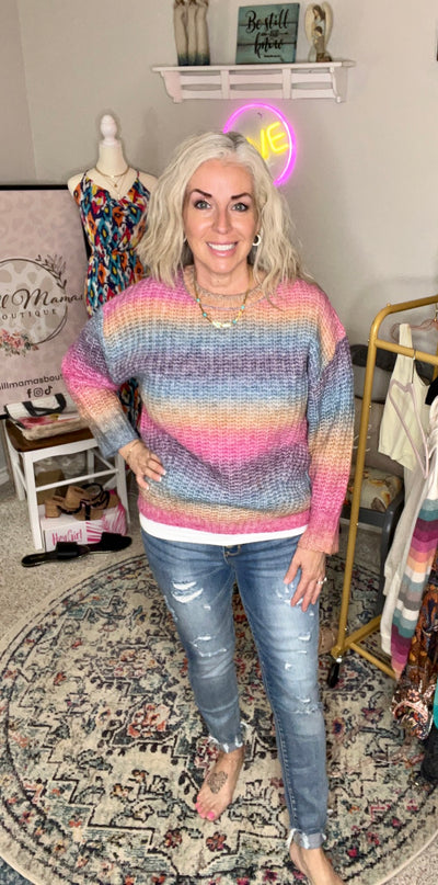 Make Your Own Kind of Music Rainbow Sweater