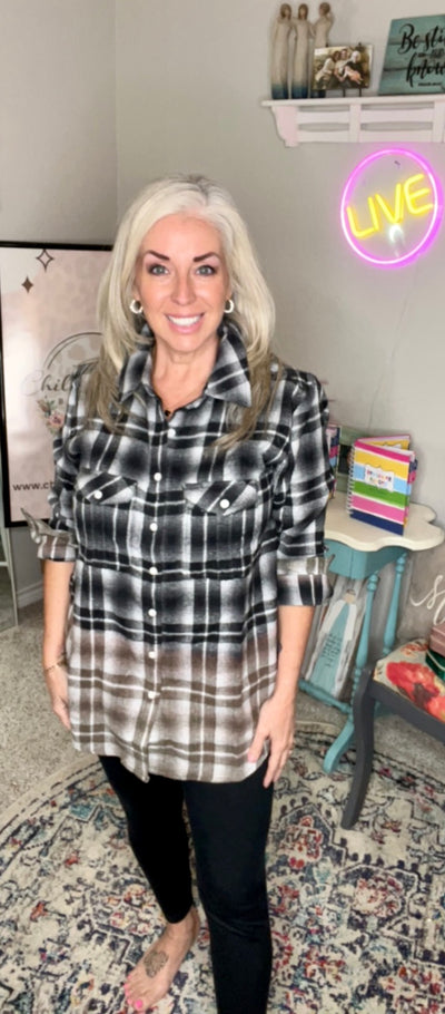 Plaid Ombre Flannel