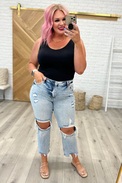 Rizzo High Rise Crop Straight Jeans