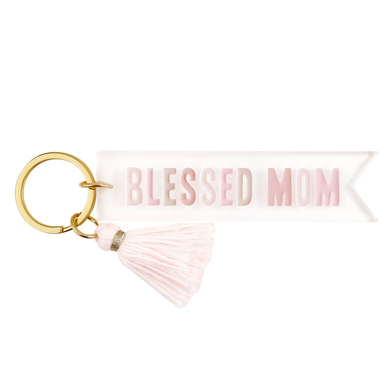 Acrylic Key Tag - Blessed Mom
