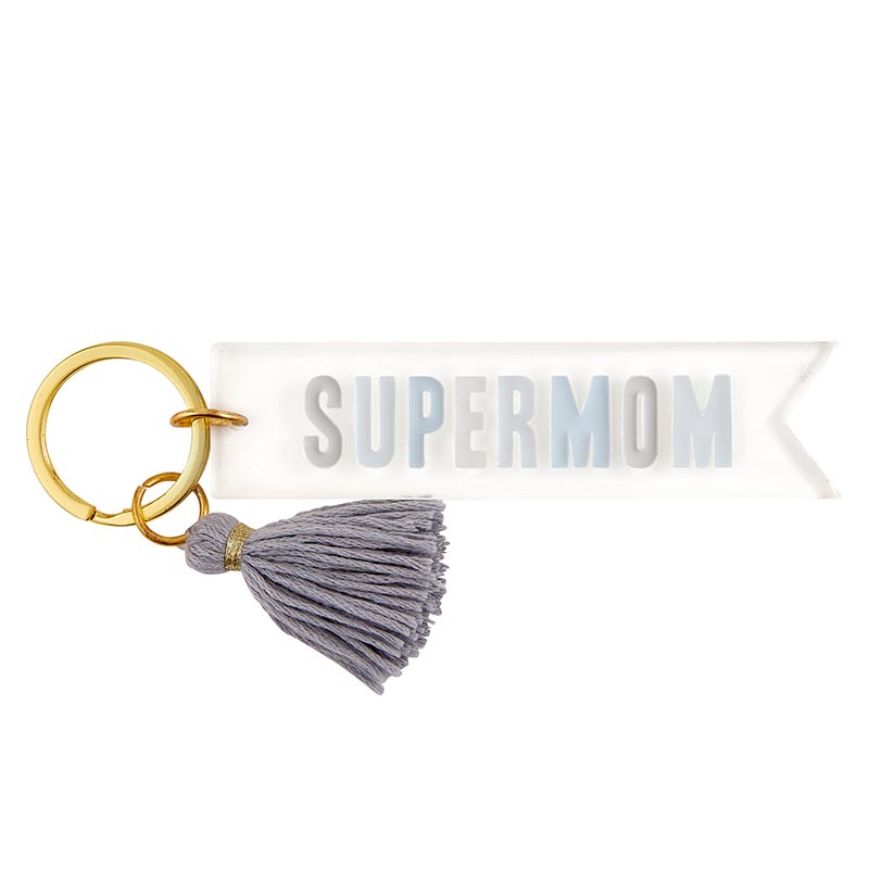 Acrylic Key Tag - Supermom