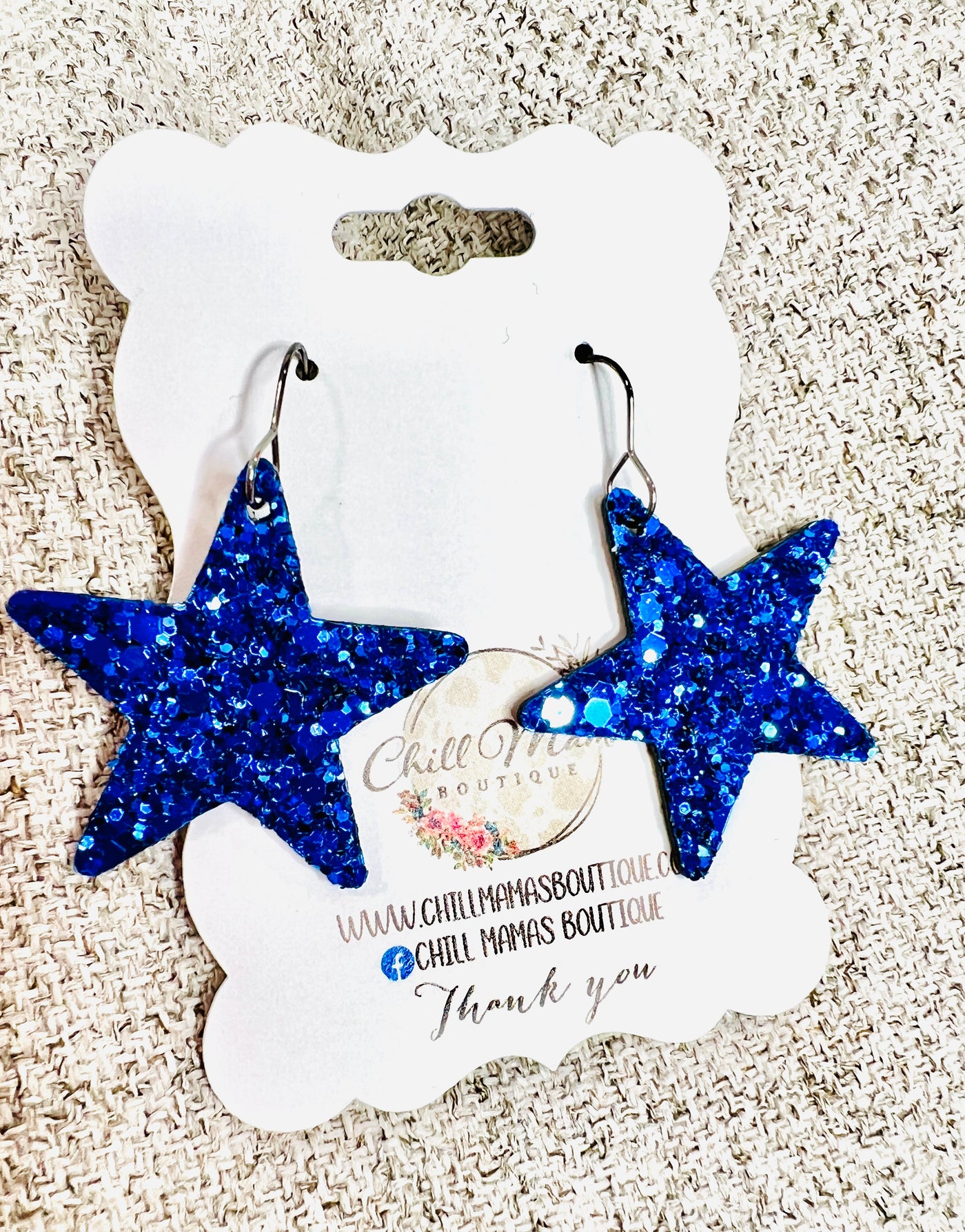 Chunky USA Glitter Stars - Blue
