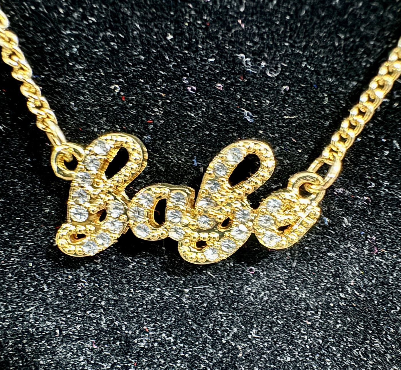 Babe Sparkle Faux Diamond Necklace