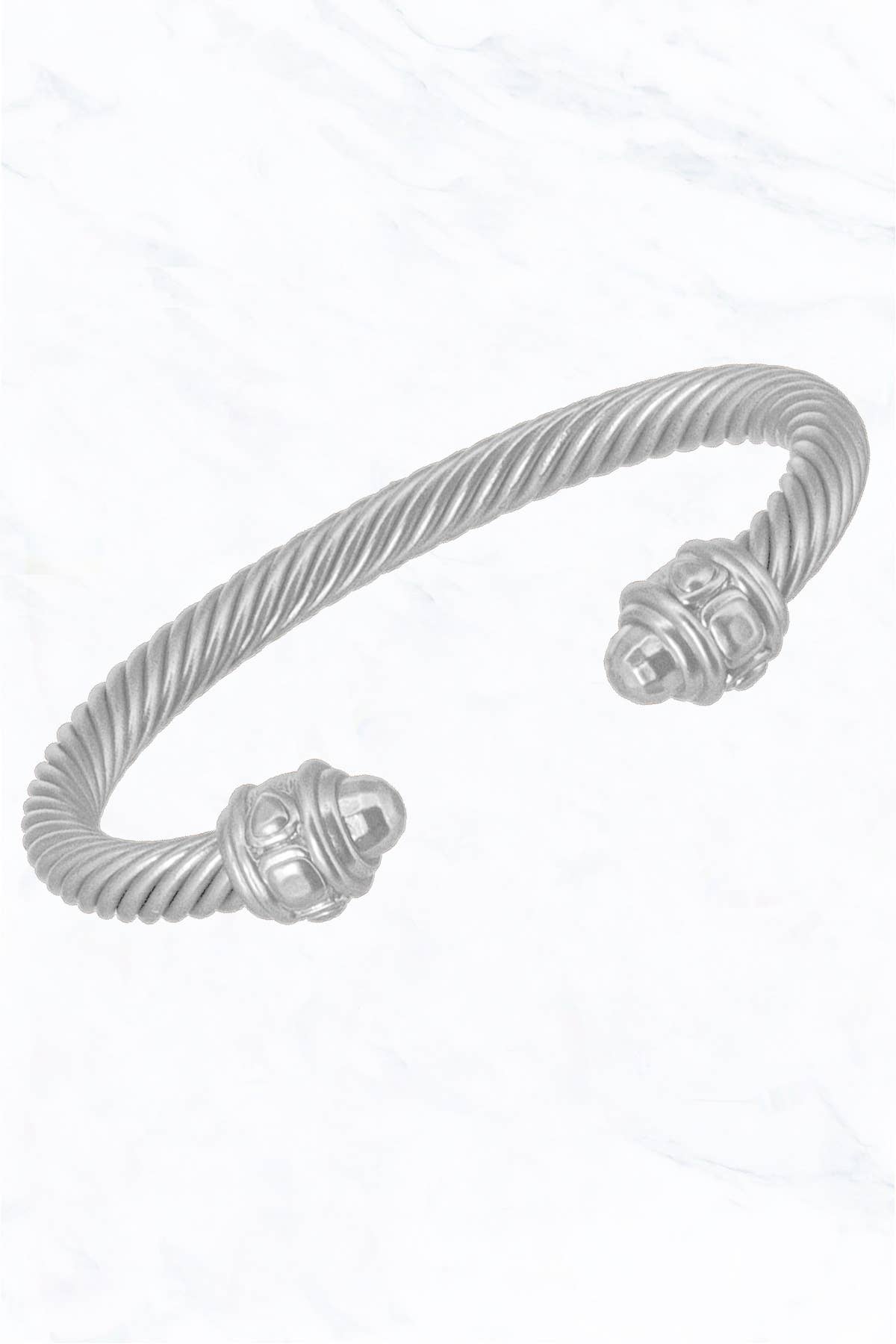 Matte Tone Fashion Cable Cuff Bracelet