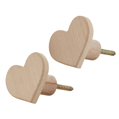 Wood Heart Hooks